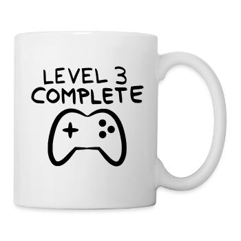 Level 3 completed 3rd birthday Three years - Mug - white - Right