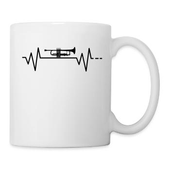 Heartbeat - Trumpet, Trumpet, Pulse, Frequency - Mug - white - Right