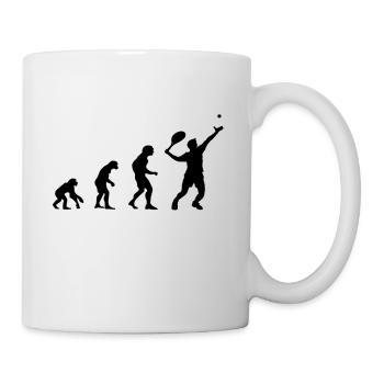 Tennis Evolution Tennisplatz Tennisspieler tennis - Tasse - Weiß - Rechts
