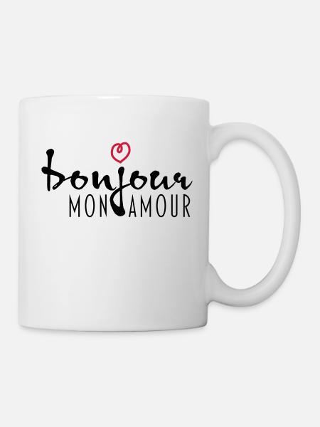 BONJOUR MON AMOUR - Mug blanc - blanc