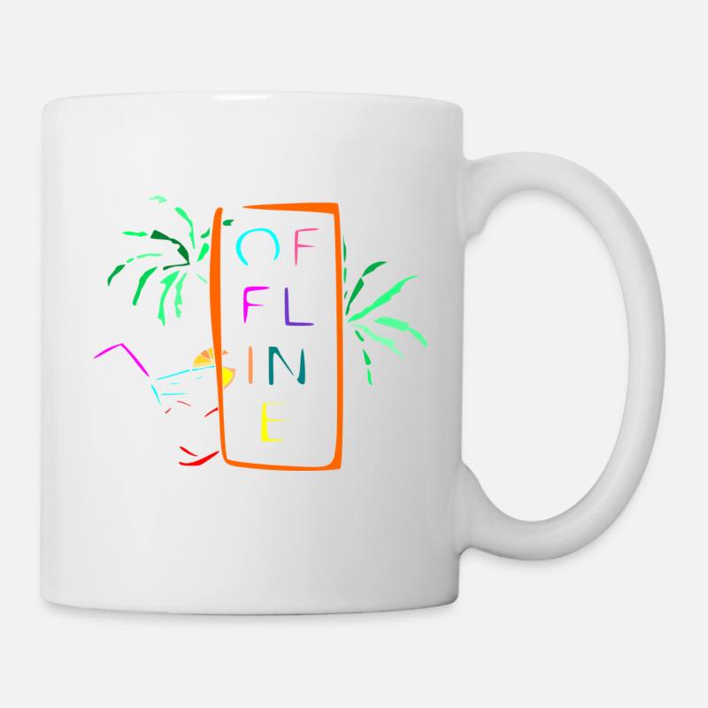 hors ligne multicolore - Mug blanc - blanc