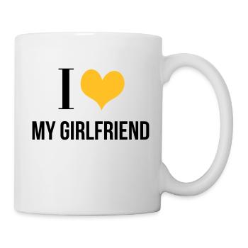 I Love My Girlfriend - Tasse - Weiß - Rechts