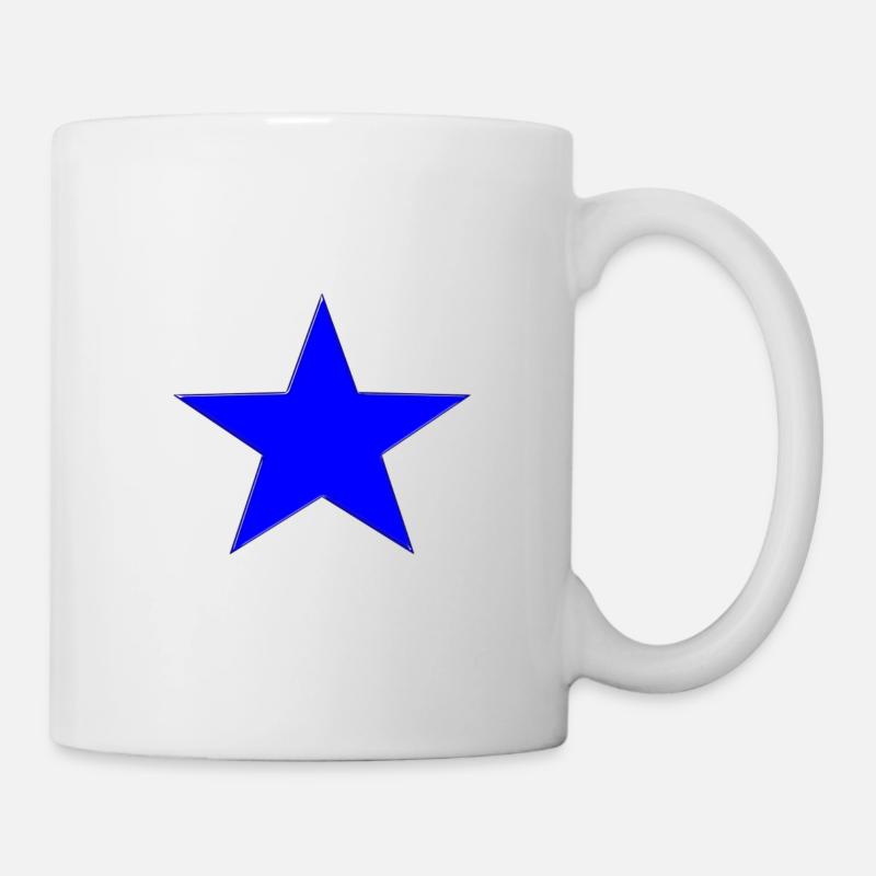 Étoile bleue - Mug blanc - blanc