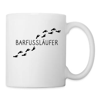 Barfußläufer; für Läufer die barfuß laufen - Tasse - Weiß - Rechts