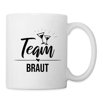 Team Bride Glass - Bachelor Party - noir - Mug blanc - blanc - Droite