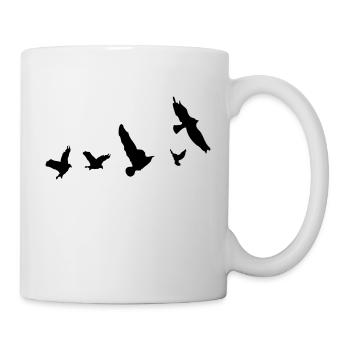 Flying dove birds - Mug - white - Right
