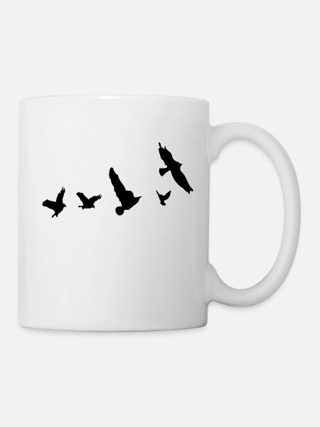 Fliegende Taube Vögel - Tasse - Weiß