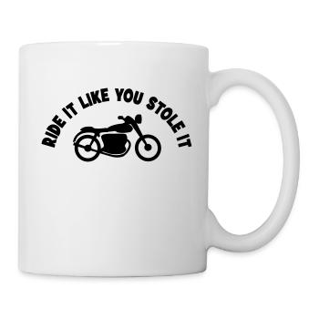 moto - Mug blanc - blanc - Droite