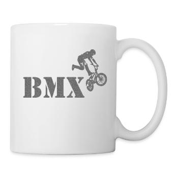 BMX Fahrrad - Tasse - Weiß - Rechts
