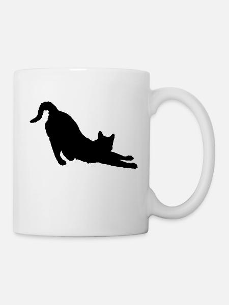 yogaCat - Tasse - Weiß