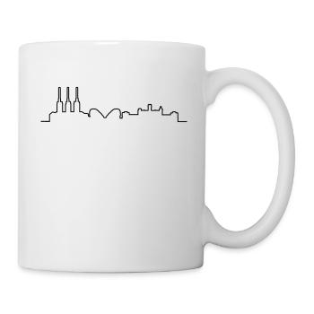 Hannover // Skyline // Silhouette // Skylineshirt - Tasse - Weiß - Rechts