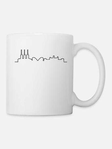 Hannover // Skyline // Silhouette // Skylineshirt - Tasse - Weiß