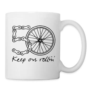50 - keep on rollin' - Mug - white - Right