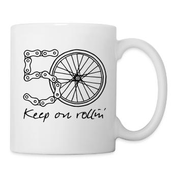 50 - keep on rollin' - Mug - white - Right