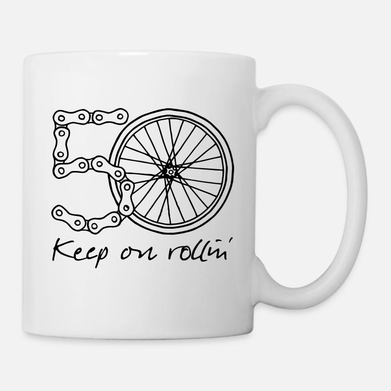 50 - keep on rollin' - Mug - white
