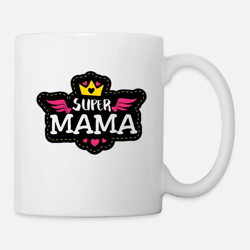 Supermama - Tasse - Weiß