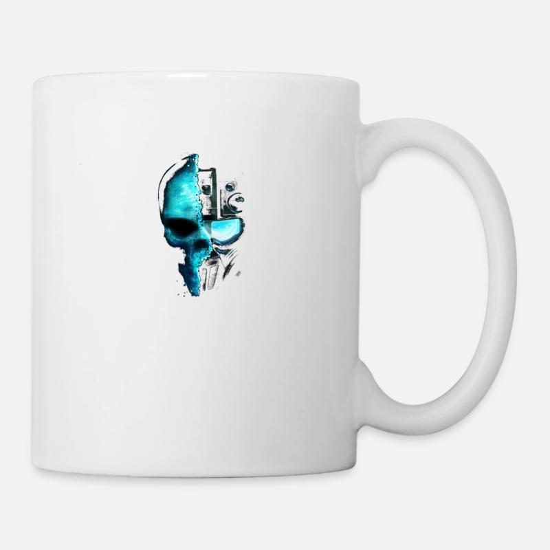 Skull Cyber - Mug blanc - blanc