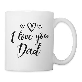 I love you papa Coeur fête des pères - Mug blanc - blanc - Droite