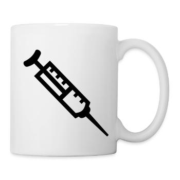Spritze - Tasse - Weiß - Rechts