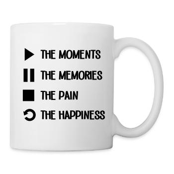 Play Pause Stop Repeat Music - Tasse - Weiß - Rechts