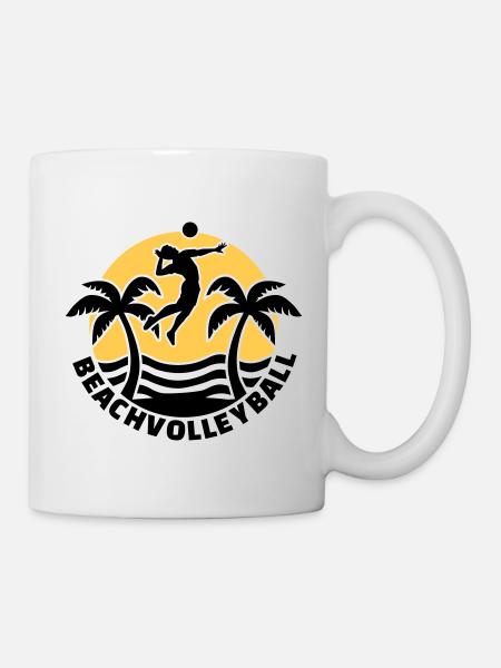 Beachvolleyball - Tasse - Weiß