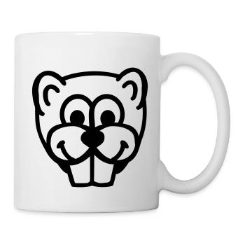 Biber - Tasse - Weiß - Rechts