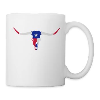 texas longhorn skull / Rinderschädel (3c) - Mug - white - Right