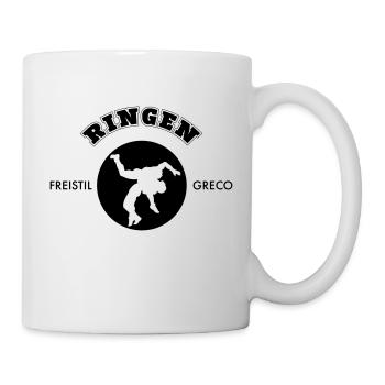 Ringen - Tasse - Weiß - Rechts