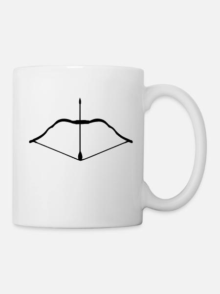 Pfeil und Bogen - Tasse - Weiß