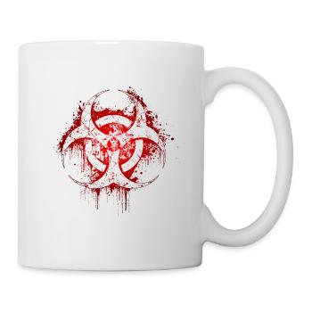 bio biohazard BIOGEFAHR gothic cyber punk - Tasse - Weiß - Rechts