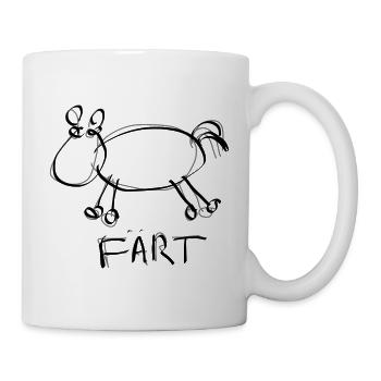 Farts, cheval, t-shirt, cadeau - Mug blanc - blanc - Droite