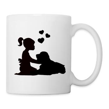 Cocker Spaniel T-Shirt Girl Dog Love - Mug - white - Right