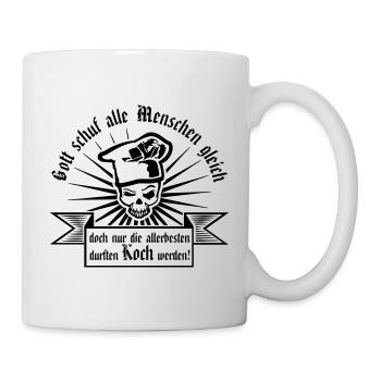 Lustiger Alle gleich-außer der Koch Beruf Spruch - Tasse - Weiß - Rechts