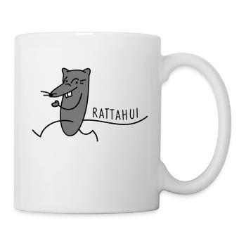 sportliche Ratte - Tasse - Weiß - Rechts