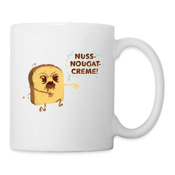 Zombie Toast: Nuss-Nougat-Creme - Tasse - Weiß - Rechts