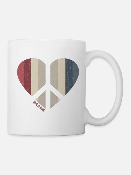Peace Heart (Love-Two-Edition) - Tasse - Weiß