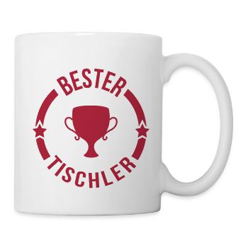 Tischler Tischlerin Zimmermann Dachdecker Möbel - Tasse - Weiß - Rechts
