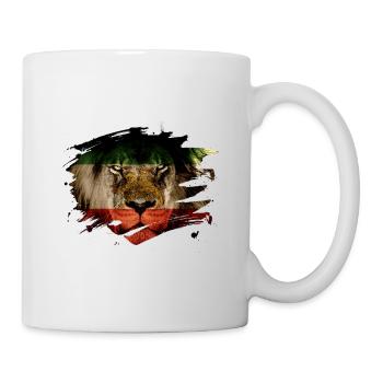 Persia Flag & African Lion Picture - Mug - white - Right