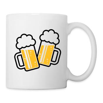 2 Clinking Beer Glasses For A Cheer! (3C) - Mug - white - Right
