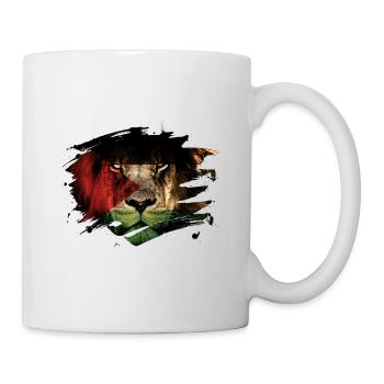 Palestine Lion Flag Paint Splatter - Mug - white - Right