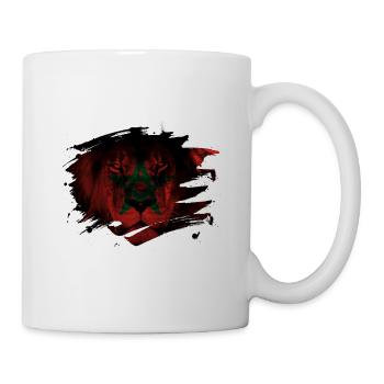 Morocco Lion Flag Paint Splatter - Mug - white - Right