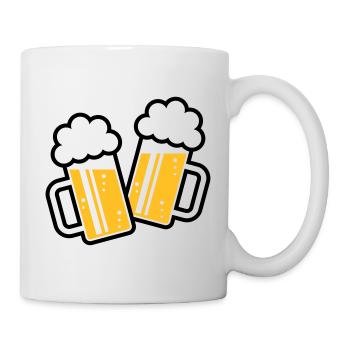 2 Clinking Beer Glasses For A Cheer! (2C) - Mug - white - Right