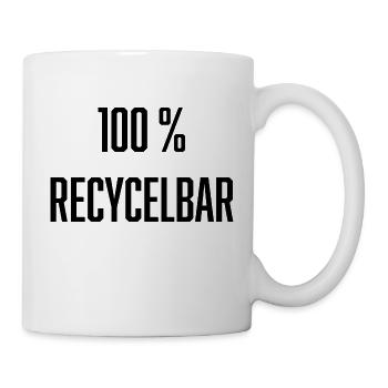 01 - 100% RECYCLEBAR - Tasse - Weiß - Rechts