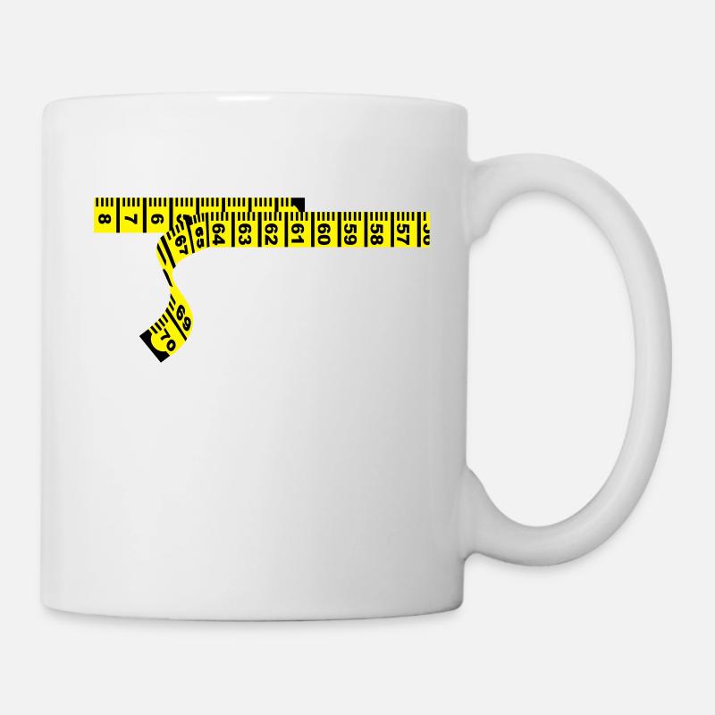 Mètre mètre / ruban à mesurer taille 60 (2c) - Mug blanc - blanc