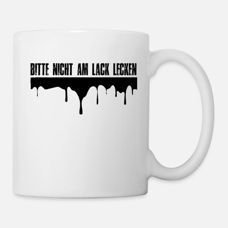 Tuning - Bitte nicht am Lack lecken - Tasse - Weiß