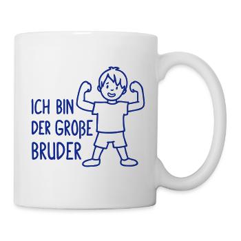 Der große Bruder - Tasse - Weiß - Rechts