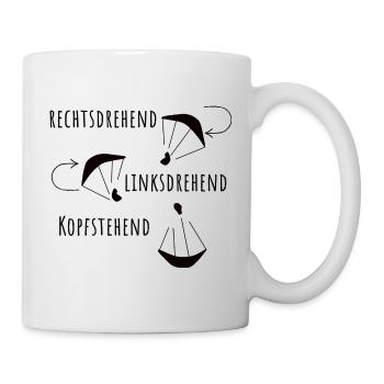 Acro Gleitschirmfliegen Schwarz - Tasse - Weiß - Rechts