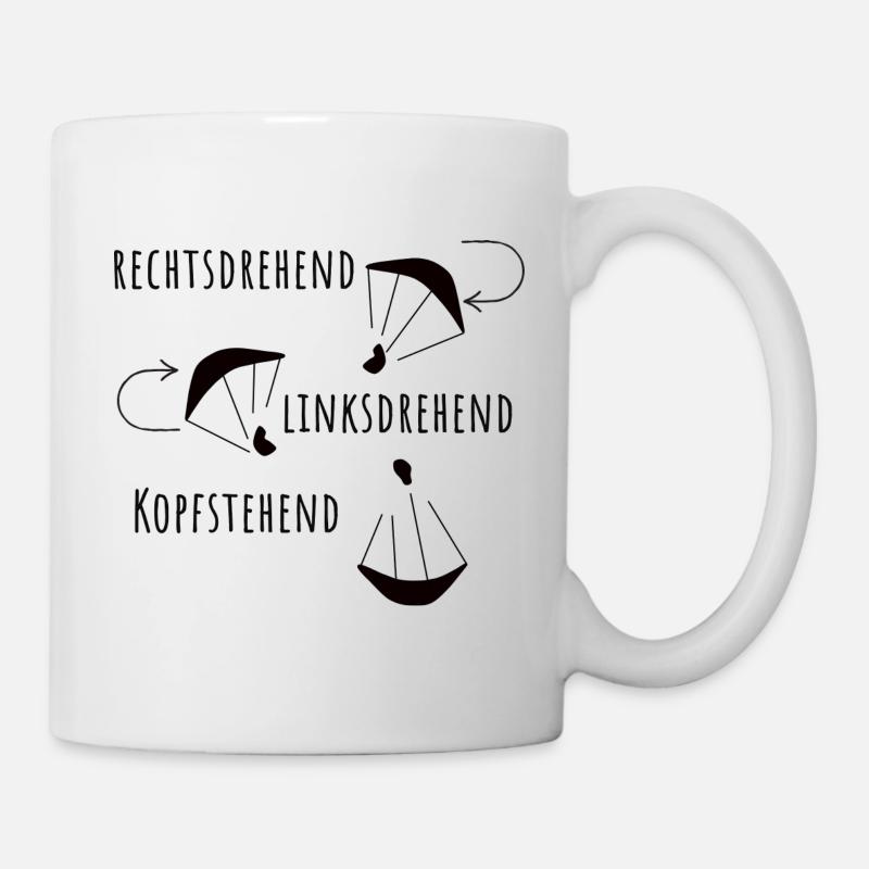 Acro Gleitschirmfliegen Schwarz - Tasse - Weiß