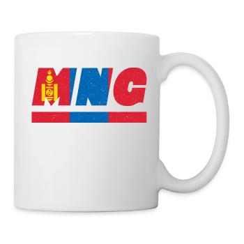 Mongolia flag flag MNG - Mug - white - Right
