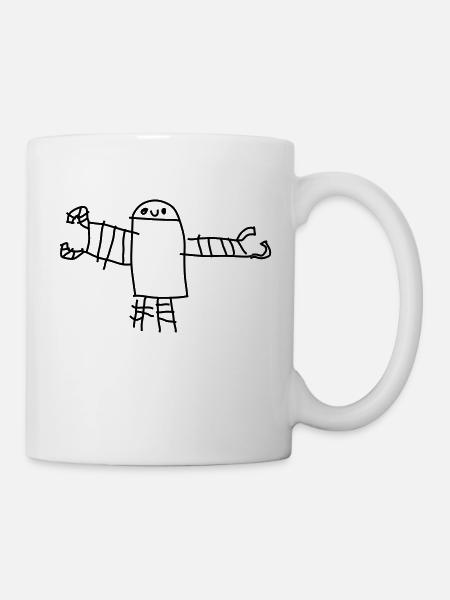Roboter oskar - Tasse - Weiß
